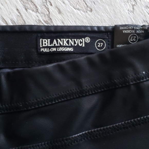 Blank NYC Vegan Pull On Leggings Black Sz27 - Picture 5 of 11